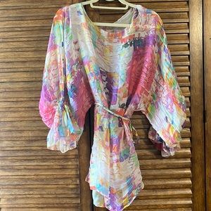 LIKE NEW SHAN Swim Cover Up or Sheer Blouse
